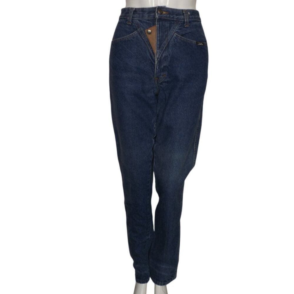 OZARK MOUNTAIN Jeans, 26" Waist, Western, Zipper flap, Relaxed, High/Mom Waist
